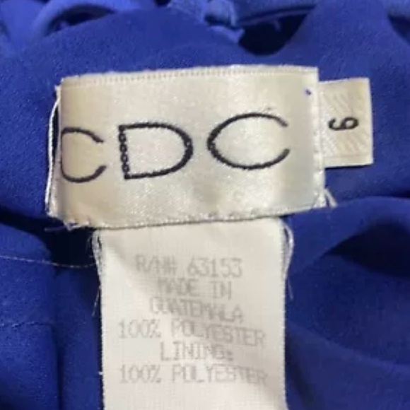 Vintage Y2K Blue Sleeveless Maxi Dress Handkerchief Hem Open Back Sz 6 - Picture 5 of 5